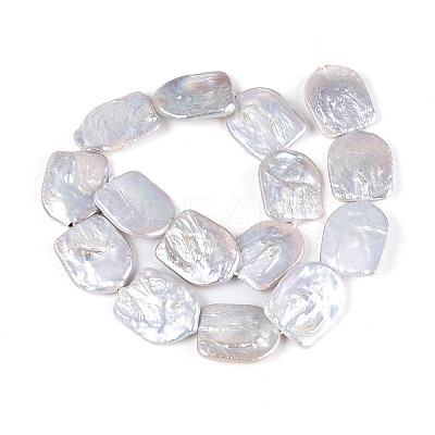 Baroque Natural Nucleated Pearl Keshi Pearl Beads Strands PEAR-S022-08-1