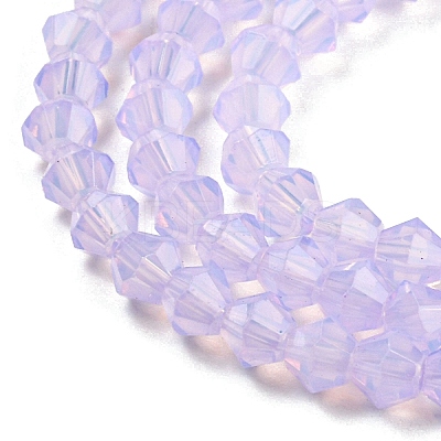 Baking Paint Transparent Glass Beads Strands DGLA-F029-J4mm-07-1