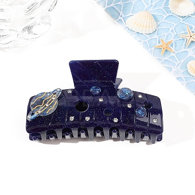 Planet Pattern Acrylic Claw Hair Clips PW-WG255E6-27-1