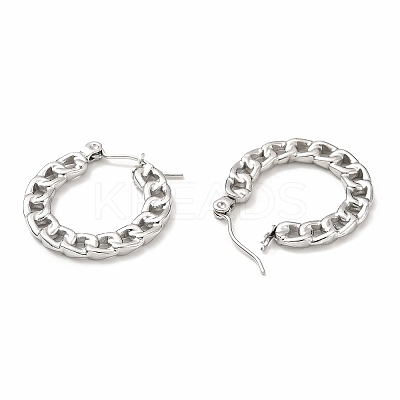 Non-Tarnish 304 Stainless Steel Curb Chain Shape Stud Earrings for Women X-EJEW-F283-02P-1