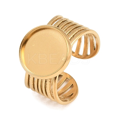 304 Stainless Steel Cuff Ring Components SA-CBA82C8-03C-G-1