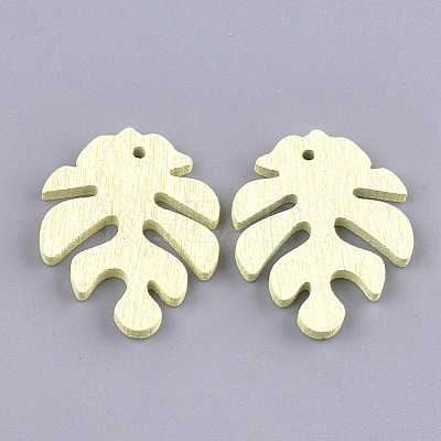 Painted Poplar Wood Pendants LS-X-WOOD-S045-067A-1