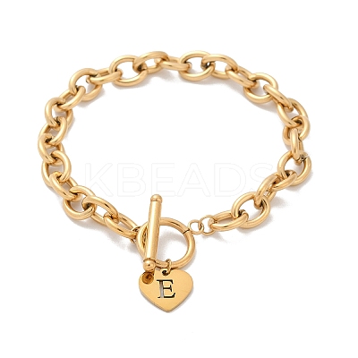 Golden 304 Stainless Steel Charm Bracelets LS-NJEW-K284-01G-E-1