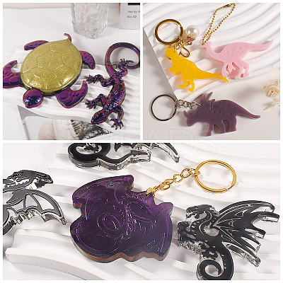 Flying Dragon DIY Silicone Pendant Molds AJEW-YWC0002-02A-1