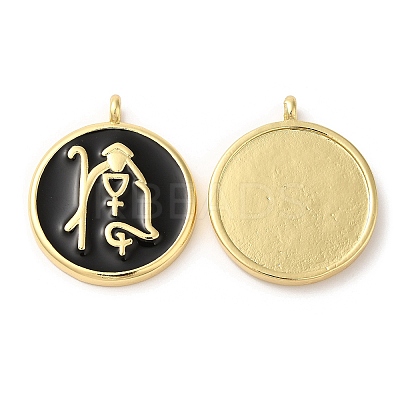 Eco-Friendly Brass Enamel Pendants KK-M246-34G-01-1