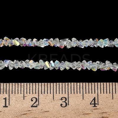 Electroplate Transparent Glass Beads Strands EGLA-P061-04C-AB22-1