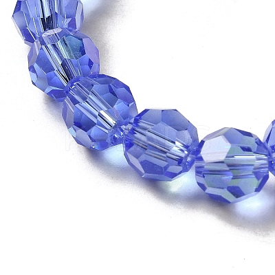 Electroplate Transparent Glass Beads Strands LS-EGLA-A035-T8mm-L14-1