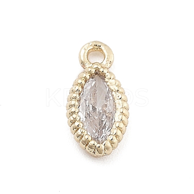 Brass Micro Pave Cubic Zirconia Pendants KK-M306-05G-03-1