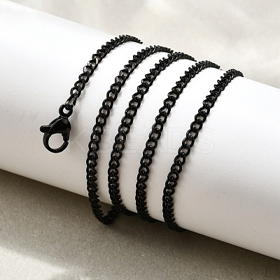 304 Stainless Steel Curb Chain Necklaces NJEW-L162-01A-B-1