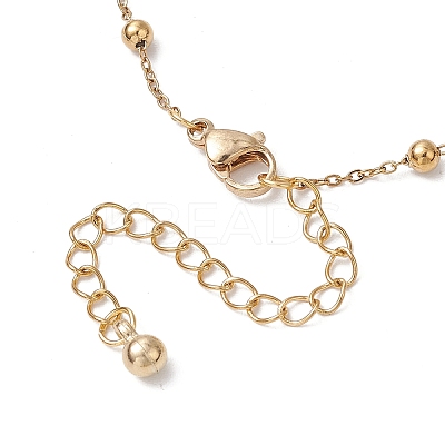 2Pcs 2 Colors 304 Stainless Steel Ball Link Chain Bracelet Making AJEW-JB01305-1