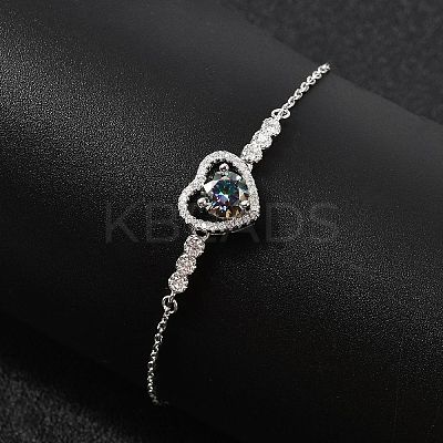 925 Sterling Silver Link Bracelets BJEW-D346-05B-P-1