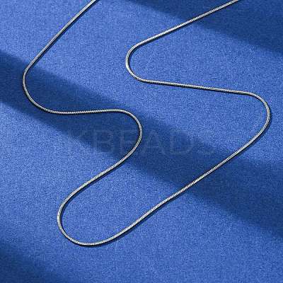 1MM 304 Stainless Steel Round Snake Chain Necklaces NJEW-T016-27P-1