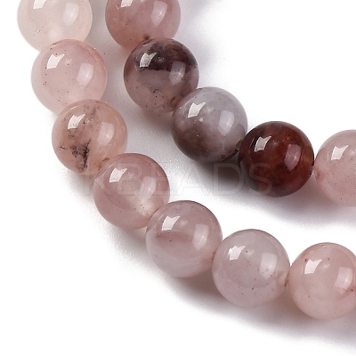 Natural Violet Strawberry Quartz Beads Strands G-P530-B02-02-1