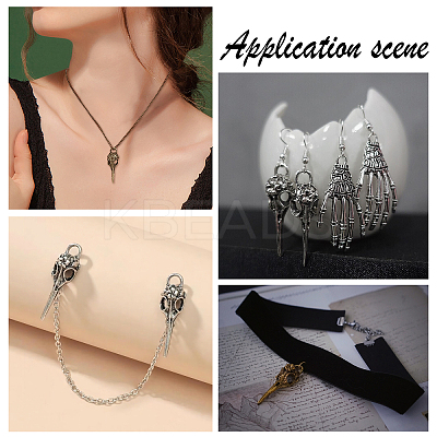 80Pcs 4 Style Tibetan Style Alloy Pendants FIND-AR0001-93-1