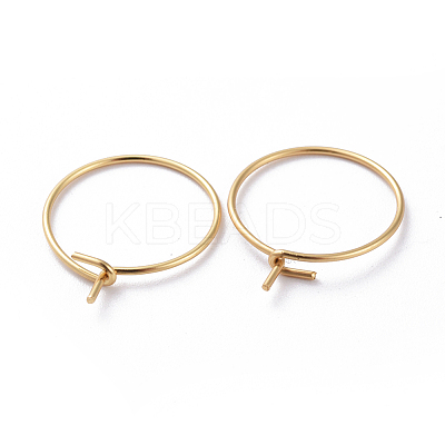 316 Surgical Stainless Steel Hoop Earring Findings STAS-J025-01H-G02-1