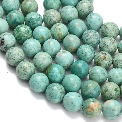 Natural Peruvian Turquoise(Jasper) Beads Strands G-L642-B08-10mm-1
