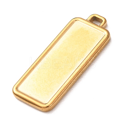 304 Stainless Steel Pendant Cabochon Settings STAS-Z204-04G-03-1