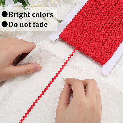 40M Polyester Wavy Fringe Trim Ribbon OCOR-GF0004-39F-1