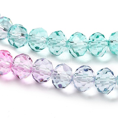 Transparent Painted Glass Beads Strands LS-DGLA-A034-T8mm-A10-1