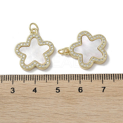 Brass Micro Pave Cubic Zirconia Pendants KK-G485-26D-G-1