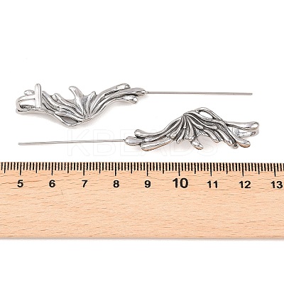 Butterfly 316 Stainless Steel Ear Wrap Crawler Hook Earrings AJEW-C044-21AS-1