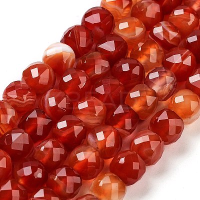 Natural Agate Dyed Beads Strands G-H028-A08-02-1