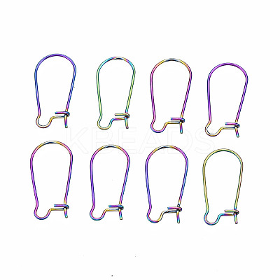 304 Stainless Steel Hoop Earrings Findings Kidney Ear Wires LS-X-STAS-N098-006-1