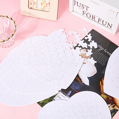 6Pcs 2 Styles Paper Heat Transfer Blank Puzzle for Adult Chrildren DIY-SP0004-29-1