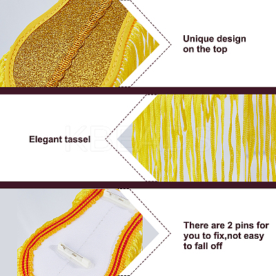 1 Pair Cloth Tassel Epaulettes Costume Accessories DIY-FH0009-75A-1