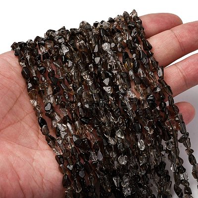 Natural Smoky Quartz Beads Strands G-I389-A31-01B-1