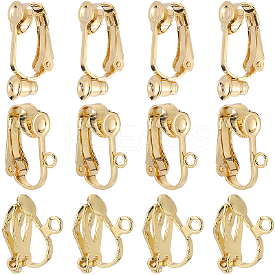 30Pcs 3 Styles 304 Stainless Steel Clip-on Earring Converters Findings STAS-SC0006-80-1