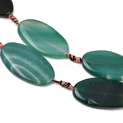 Natural Banded Agate Beads Strands G-F825-H01-02B-1
