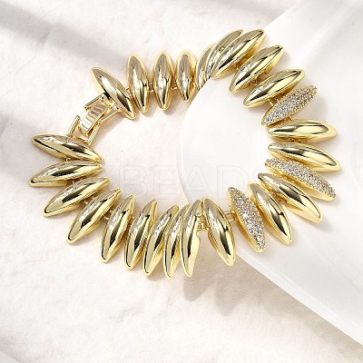 Brass Link Chain Bracelets for Women BJEW-H630-10G-1