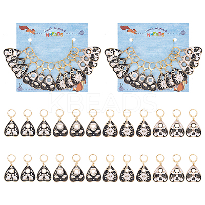 Alloy Enamel Talking Board Pendant Stitch Markers HJEW-AB00199-1