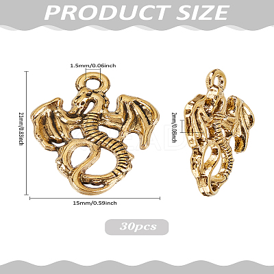 30Pcs Tibetan Style Alloy Pendants FIND-LP0004-94-1