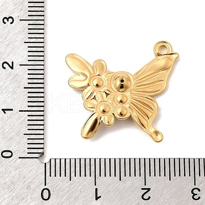304 Stainless Steel Rhinestone Pendants STAS-P431-28G-1
