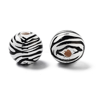 Wood European Beads WOOD-M011-03B-1