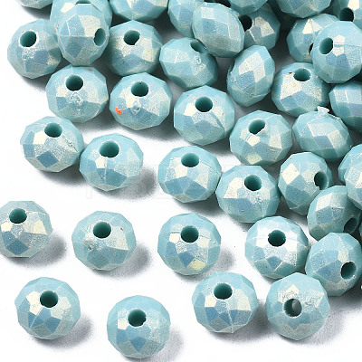 Spray Painted Acrylic Beads MACR-S280-03B-1