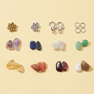 DIY Gemstone Bracelet Necklace Making Kit DIY-FS0003-48-1