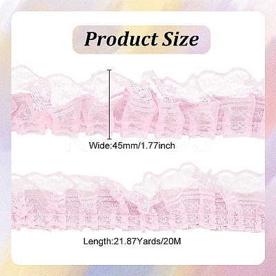 20M Polyester Pleated Lace Trim OCOR-HY0001-20A-1