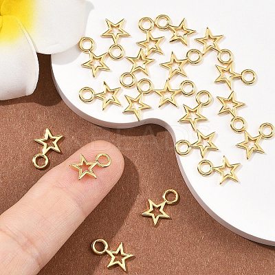SHEGRACE Brass Star Charms XGR0160G-101G-1