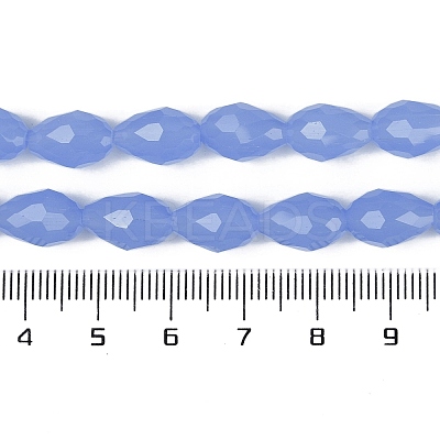Electroplate Imitation Jade Glass Beads Strands EGLA-N013-J8mm-D06-1
