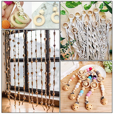 Faceted Nugget Natural Wooden Beads WOOD-PH0009-24-1