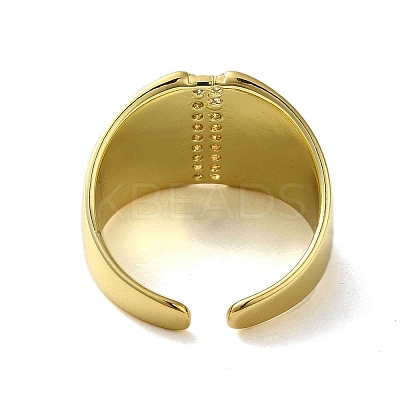 Brass with Cubic Zirconia Rings RJEW-B057-18G-1