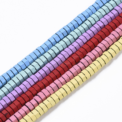 Spray Painted Non-magnetic Synthetic Hematite Beads Strands G-R468-02C-M-1