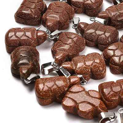 Synthetic Goldstone Pendants G-B127-06P-11-1