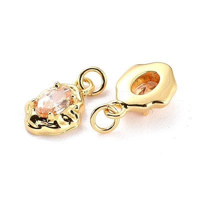 Brass Micro Pave Cubic Zirconia Pendant ZIRC-P089-19G-A-1