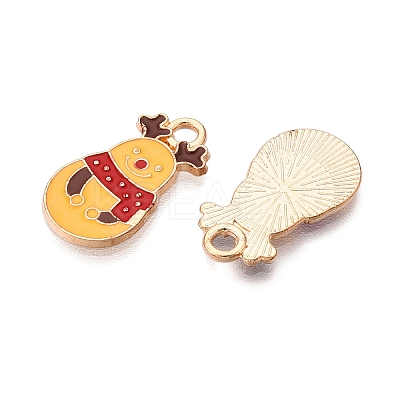 Christmas Theme Alloy Enamel Pendants ENAM-T020-10S-1