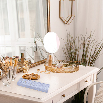 MDF Covered with Velvet Ring Organizer Display Trays RDIS-WH0001-43-1
