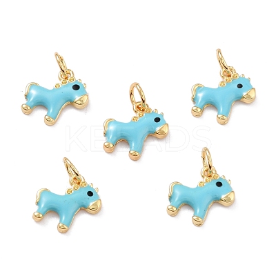 Real 18K Gold Plated Brass Charms KK-L206-008A-G-1